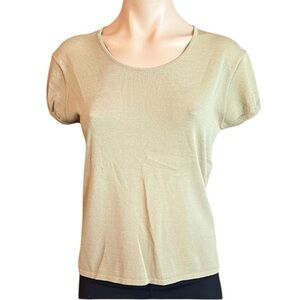 Jones New York Light Tan Short Sleeve Top